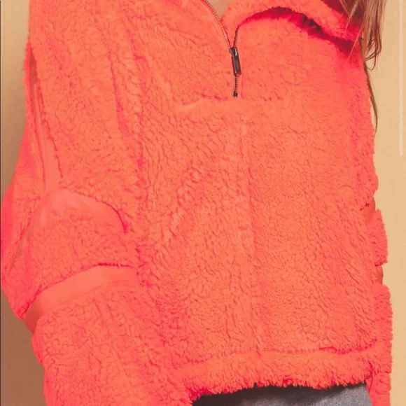 Free People Nantucket Half Zip NWT Coral - Picture 3 of 5
